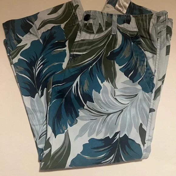 Vintage Women’s Lucky Brand Floral Pants Military Crop, Size 8, 100% Cotton - Picture 1 of 8